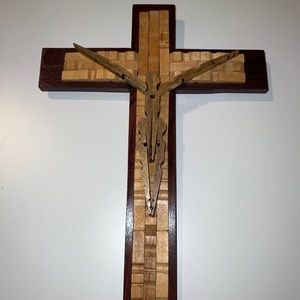 Handmade Wood Clothes Pin Cross Signed By The Artist